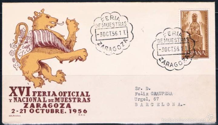 Sellos: 1956.-  ZARAGOZA A MADRID - Foto 1