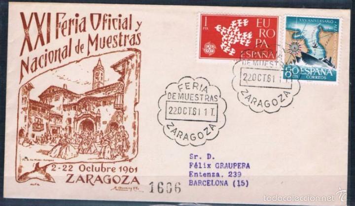 Sellos: 1961.-  ZARAGOZA A BARCELONA - Foto 1