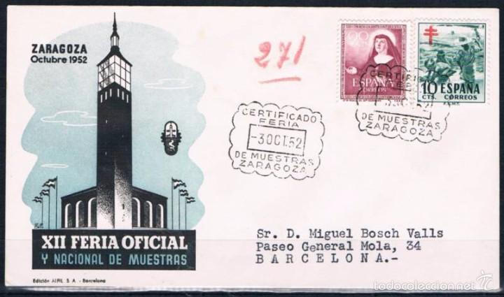 Sellos: 1953.- ZARAGOZA A BARCELONA - Foto 1