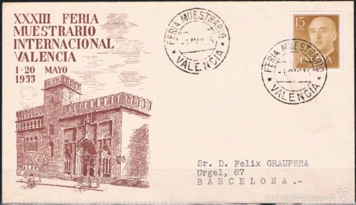 Sellos: 1955.-  VALENCIA A BARCELONA - Foto 1