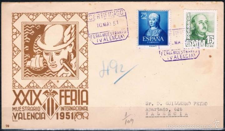 Sellos: 1951.-  VALENCIA INTERIOR - Foto 1