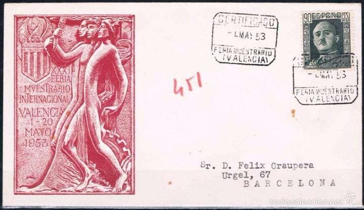 Sellos: 1953.-  VALENCIA A BARCELONA - Foto 1