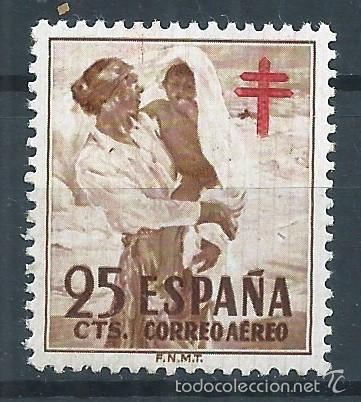 Sellos: R9/ ESPA&Ntilde;A EN NUEVO** 1951, EDF. 1105, PROTUBERCULOSOS - Foto 1