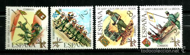 Sellos: L ANIVERSARIO DE LA LEGI&Oacute;N. ED. 2043 AL 2046 (4 VALORES)