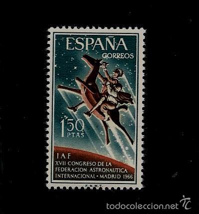 Sellos: II CENTENARIO - XVII CONGRESO DE LA FEDERACION ASTRONAUTICA INTERNACIONAL - EDIFIL N&ordm; 1749 - 1966