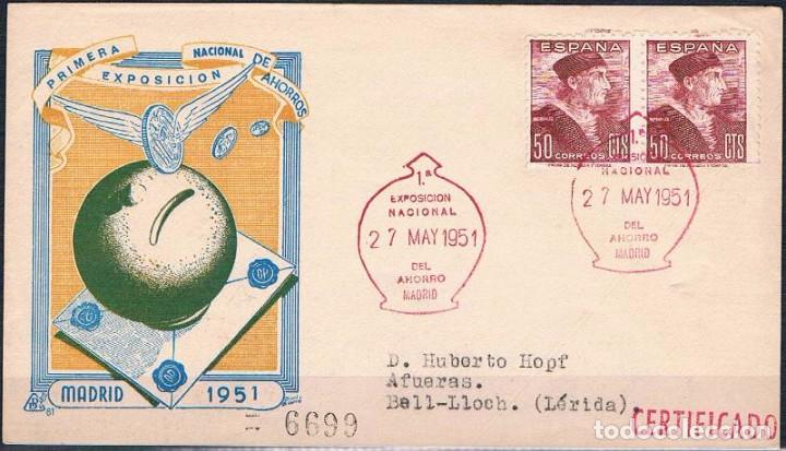 Sellos: 1951.- MADRID A BALL-LLOCH (L&Eacute;RIDA) - Foto 1