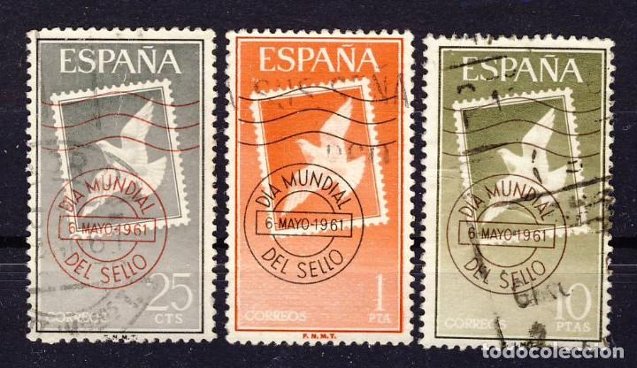 Selos: 1961.- 6 MAYO.- D&Iacute;A MUNDIAL DEL SELLO.- ED.1348-1350.- usados.-
