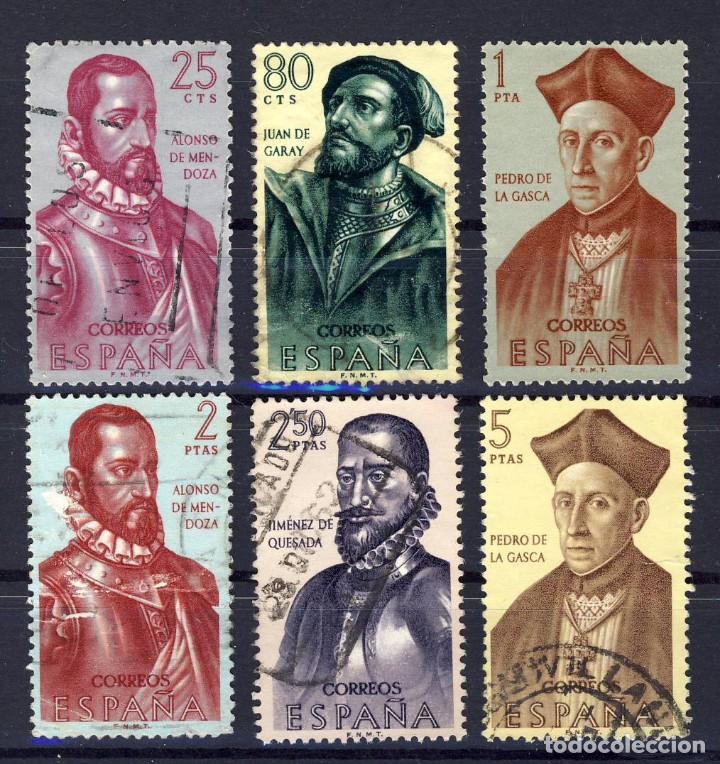 Sellos: 1962.- FORJADORES DE AM&Eacute;RICA.-SERIE CORTA.-