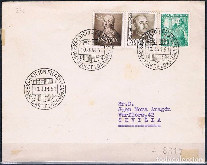 Sellos: 1951.-  BARCELONA A SEVILLA - Foto 1