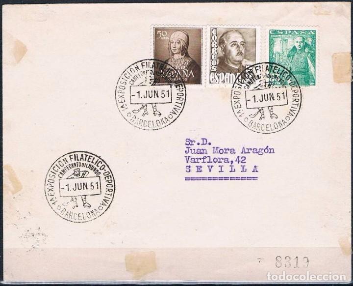 Sellos: 1951.-  BARCELONA A SEVILLA - Foto 1