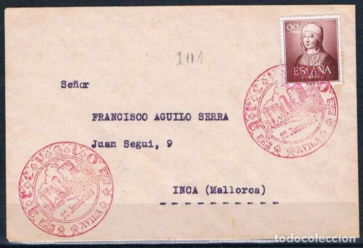 Sellos: 1951.-  AR&Eacute;VALO (&Aacute;VILA) A INCA (MALLORCA) - Foto 1