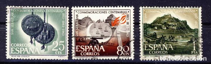 Sellos: 1963.- CONMEMORACIONES CENTENARIAS DE SAN SEBASTI&Aacute;N.- ED. 1516-18.- (2)
