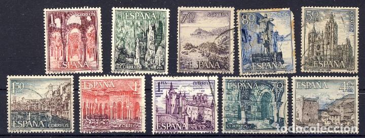 Selos: 1964.- SERIE TUR&Iacute;STICA.- PAISAJES Y MONUMENTOS.- ED. 1541-50.- (2)