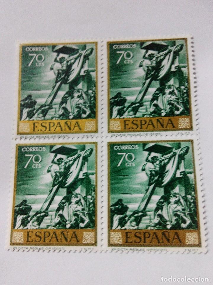 Sellos: ESPA&Ntilde;A EDIFIL  1712 A&Ntilde;O 1966 BLOQUE 2X2 NUEVO - Foto 1