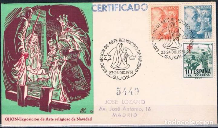 Sellos: 1951.- GIJON A MADRID - Foto 1