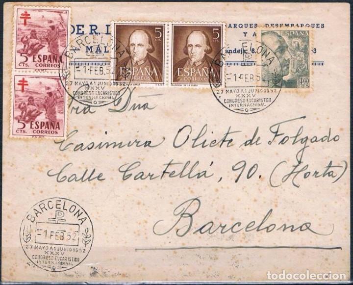 Sellos: 1952.- BARCELONA INTERIOR - Foto 1