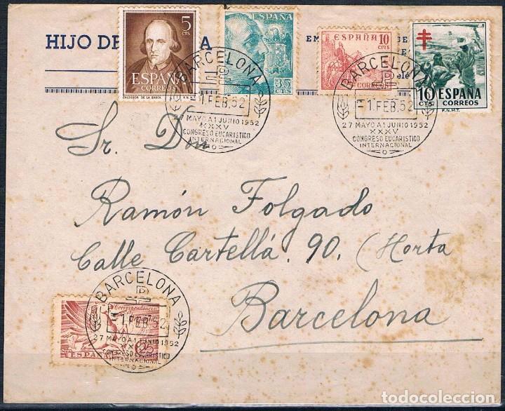 Sellos: 1.952.-  BARCELONA INTERIOR - Foto 1