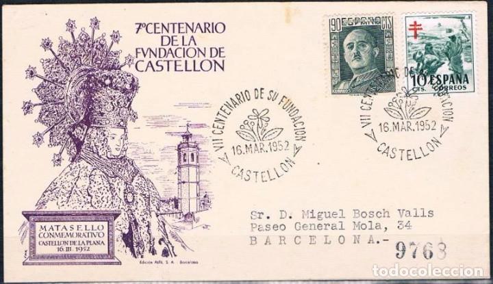 Sellos: 1952.-  CASTELL&Oacute;N A BARCELONA - Foto 1