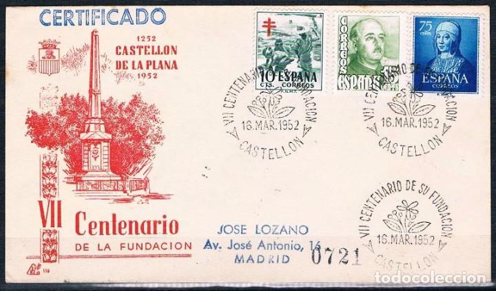 Sellos: 1952.-  CASTELL&Oacute;N A MADRID - Foto 1