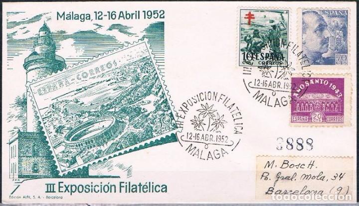 Sellos: 1952.-  M&Aacute;LAGA A BARCELONA - Foto 1