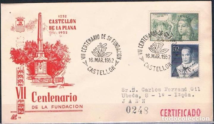 Sellos: 1952.-  CASTELL&Oacute;N A JA&Eacute;N - Foto 1