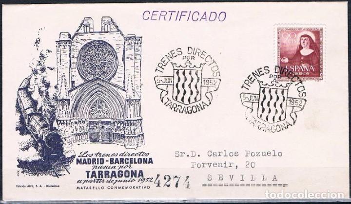 Sellos: 1952.-  TARRAGONA A SEVILLA - Foto 1