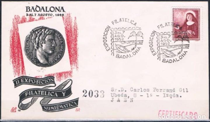 Sellos: 1952.-  BADALONA A JA&Eacute;N - Foto 1