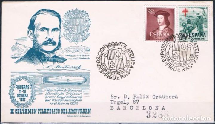 Sellos: 1952.- FIGUERAS (BARCELONA) - Foto 1
