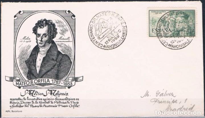 Sellos: 1953.- MAH&Oacute;N (BALEARES) A MADRID - Foto 1