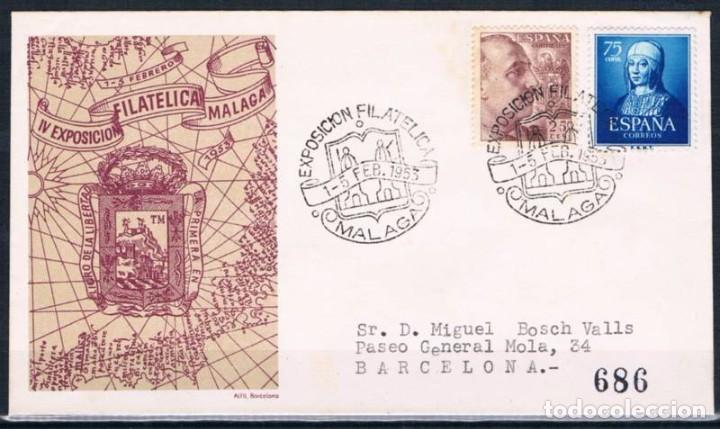 Sellos: 1953.- M&Aacute;LAGA A BARCELONA - Foto 1
