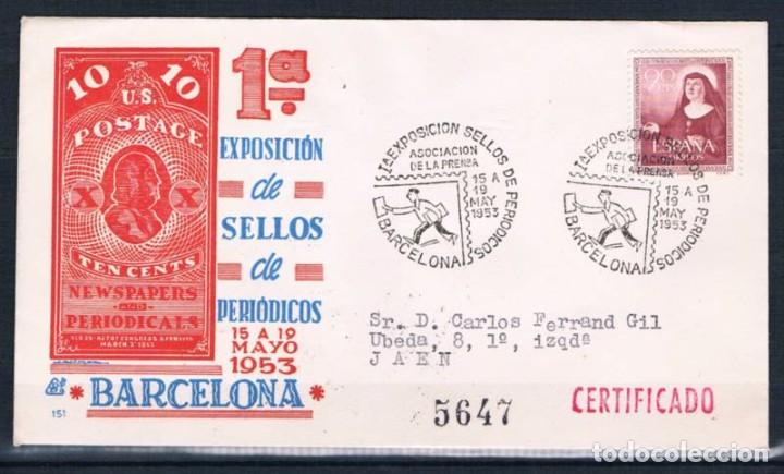 Sellos: 1953.-  BARCELONA A JA&Eacute;N - Foto 1