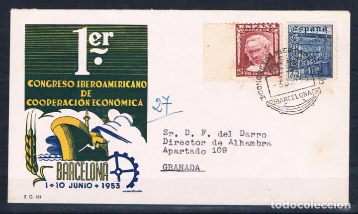Sellos: 1953.- BARCELONA A GRANADA - Foto 1
