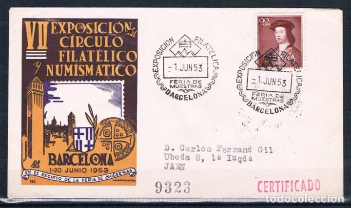 Sellos: 1953.-  BARCELONA A JA&Eacute;N - Foto 1