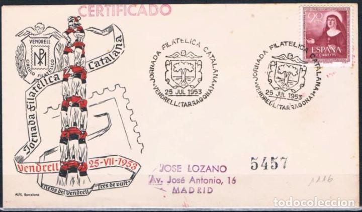Sellos: 1953.- VENDRELL (TARRAGONA) A MADRID - Foto 1