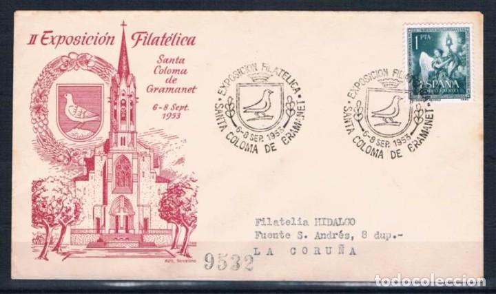 Sellos: 1953.-  SANTA COLOMA DE GRAMANET A LA CORU&Ntilde;A - Foto 1