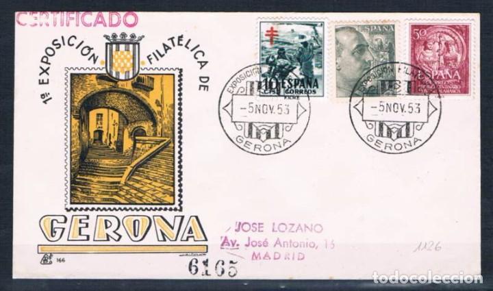 Sellos: 1953.-  GERONA A MADRID - Foto 1