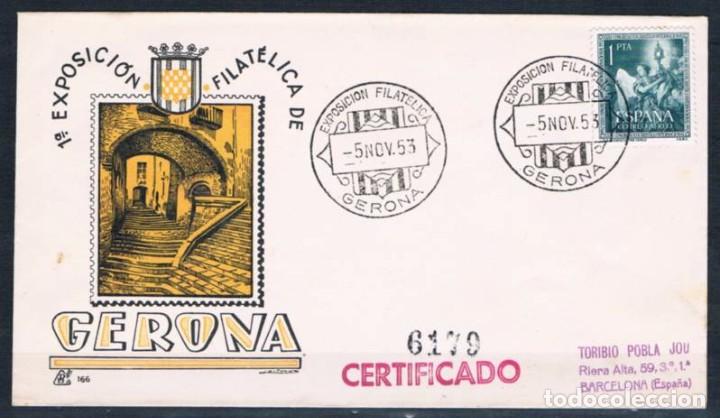 Sellos: 1953.-  GERONA A BARCELONA - Foto 1