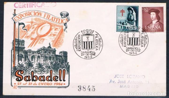 Sellos: 1954.-  SABADELL A MADRID - Foto 1