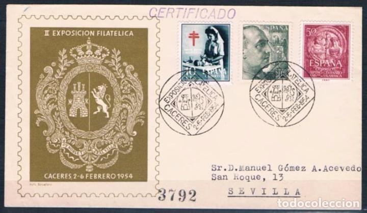 Sellos: 1954.-  C&Aacute;CERES A SEVILLA - Foto 1