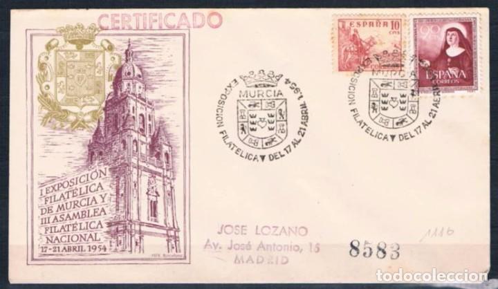 Sellos: 1954.-  MURCIA A MADRID - Foto 1