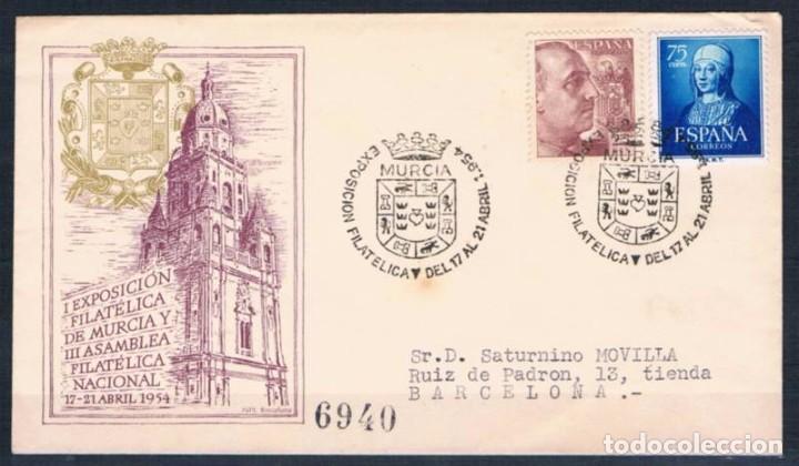 Sellos: 1954.-  MURCIA A BARCELONA - Foto 1