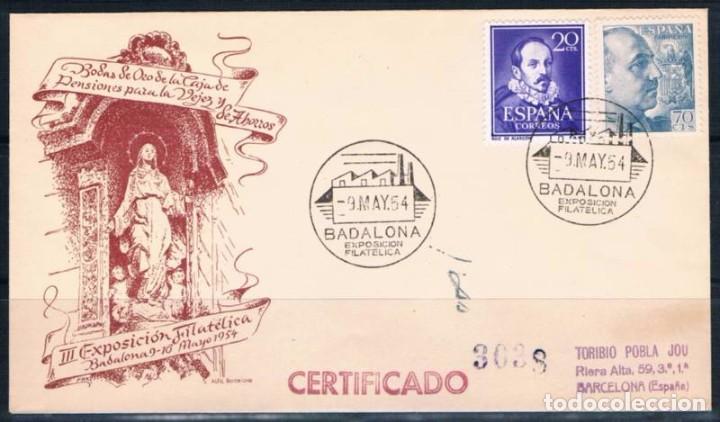 Sellos: 1954.-  BADALONA A JA&Eacute;N - Foto 1