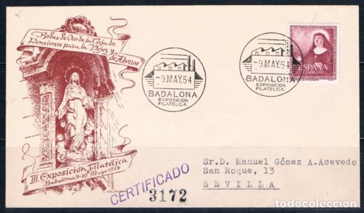 Sellos: 1954.-  BADALONA A SEVILLA - Foto 1