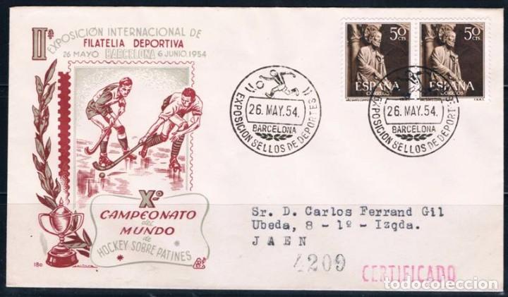 Sellos: 1954.-  BARCELONA A JA&Eacute;N - Foto 1