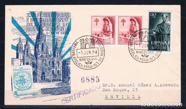 Sellos: 1954.-  BARCELONA A SEVILLA - Foto 1