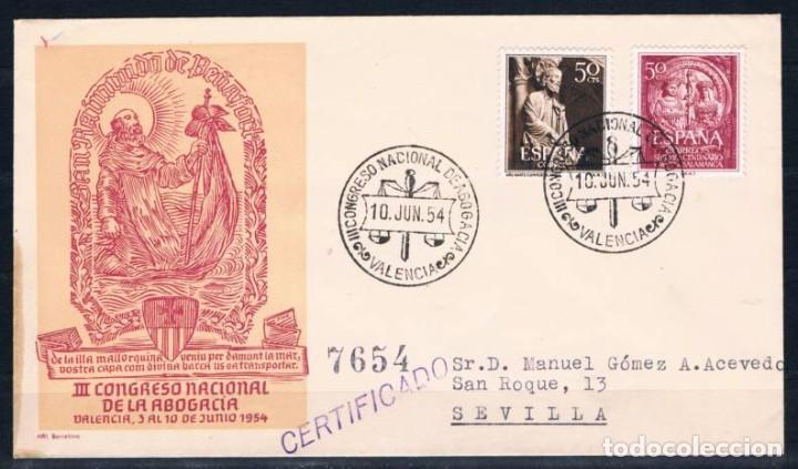 Sellos: 1954.-  VALENCIA A SEVILLA - Foto 1