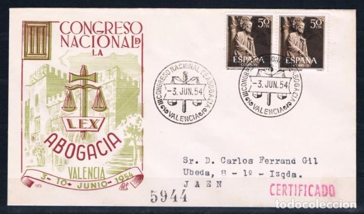 Sellos: 1954.- VALENCIA A JA&Eacute;N - Foto 1