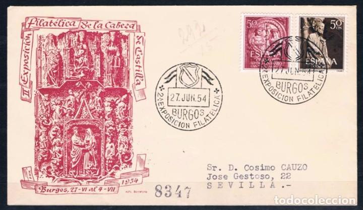 Sellos: 1954.-  BURGOS A SEVILLA - Foto 1
