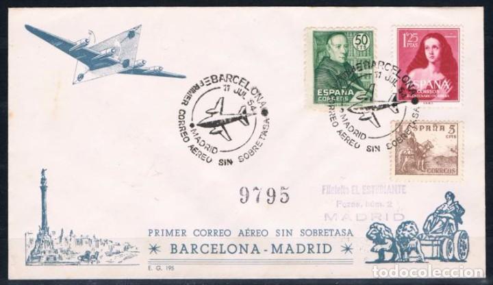 Sellos: 1954.-  BARCELONA A MADRID - Foto 1