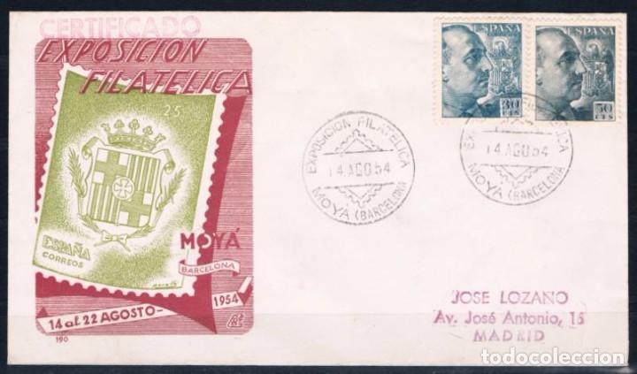 Sellos: 1954.- MOY&Aacute; (BARCELONA) A MADRID - Foto 1
